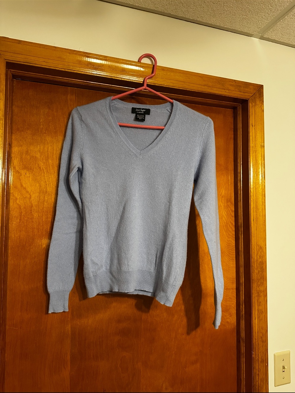 Light Blue V-Neck cashmere Sweater